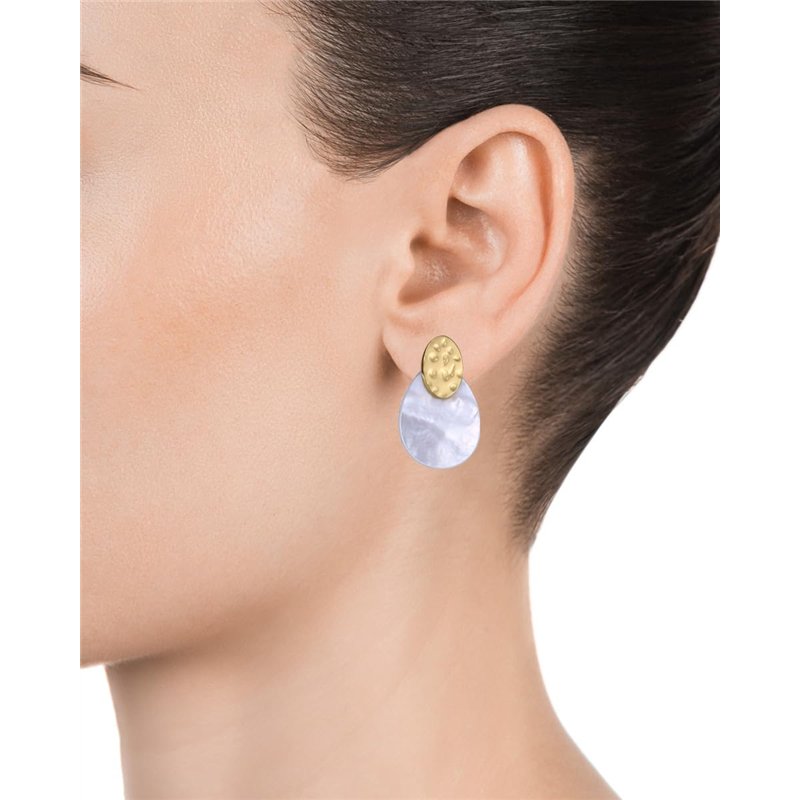 Image secondaire de VICEROY Viceroy 14079E01012 Boucles d'oreilles en acier et ip doré et nacre pour femme, Acier allié