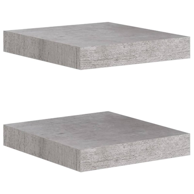 VidaXL Étagères murales flottantes 2 pcs Gris béton 23x23,5x3,8 cm MDF