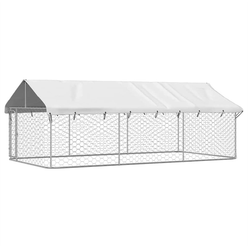 Bussandri Exclusive - chenil extérieur pour chien avec toit 400x200x150 cm