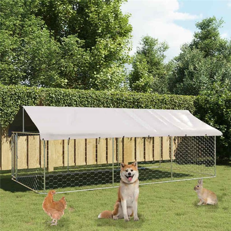 Image secondaire de Bussandri Exclusive - chenil extérieur pour chien avec toit 400x200x150 cm