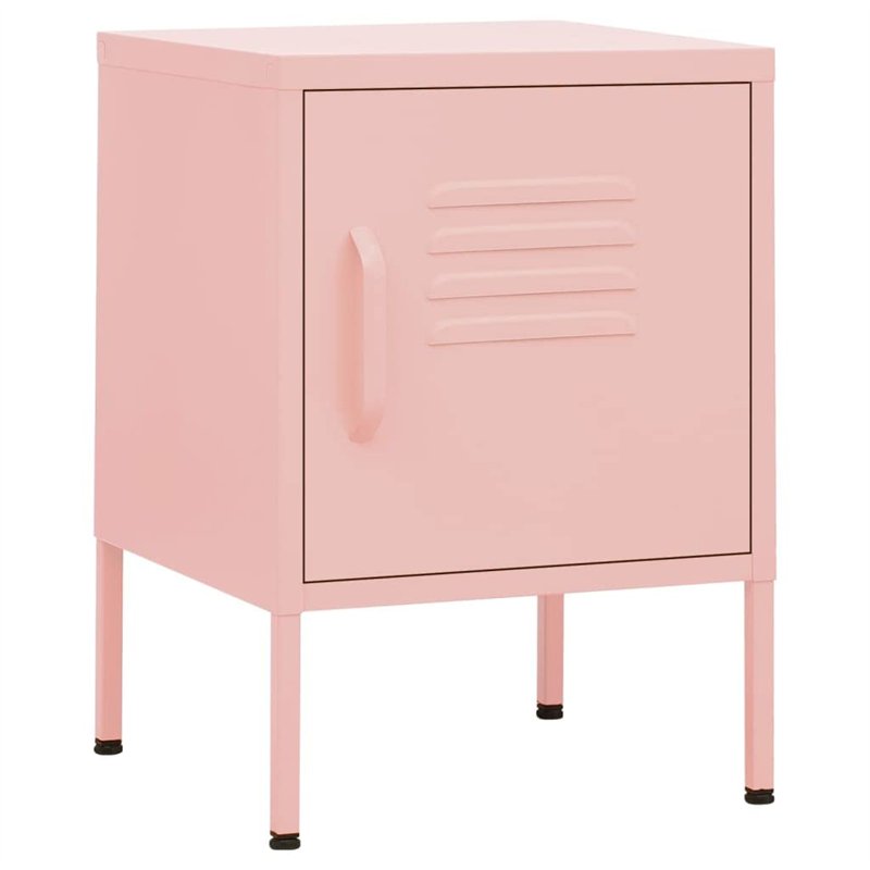 vidaXL 2X Tables de Chevet Tables de Nuit Armoires de Chevet Armoires de Lit Chambre à Coucher Maison Intérieur Rose 35x35x51 cm