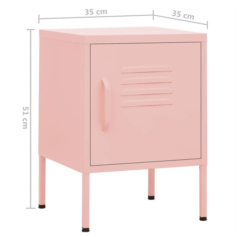 Image secondaire de vidaXL 2X Tables de Chevet Tables de Nuit Armoires de Chevet Armoires de Lit Chambre à Coucher Maison Intérieur Rose 35x35x51 cm