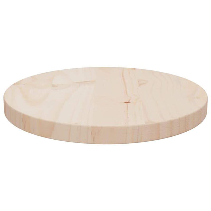 Bussandri Exclusive Plateau de table en pin massif Ø 30 x 2,5 cm