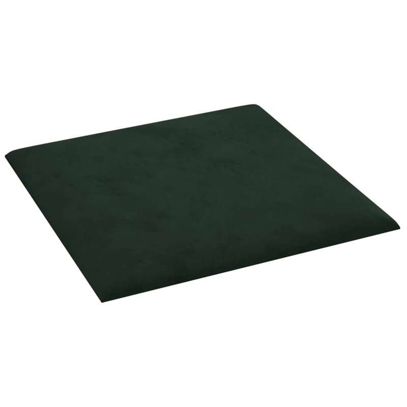 Image secondaire de vidaXL 12x Panneaux Muraux Décoration Revêtement Mural Mur Décoratif Insonorisant Salon Chambre à Coucher Vert Foncé 30x30 cm Ve