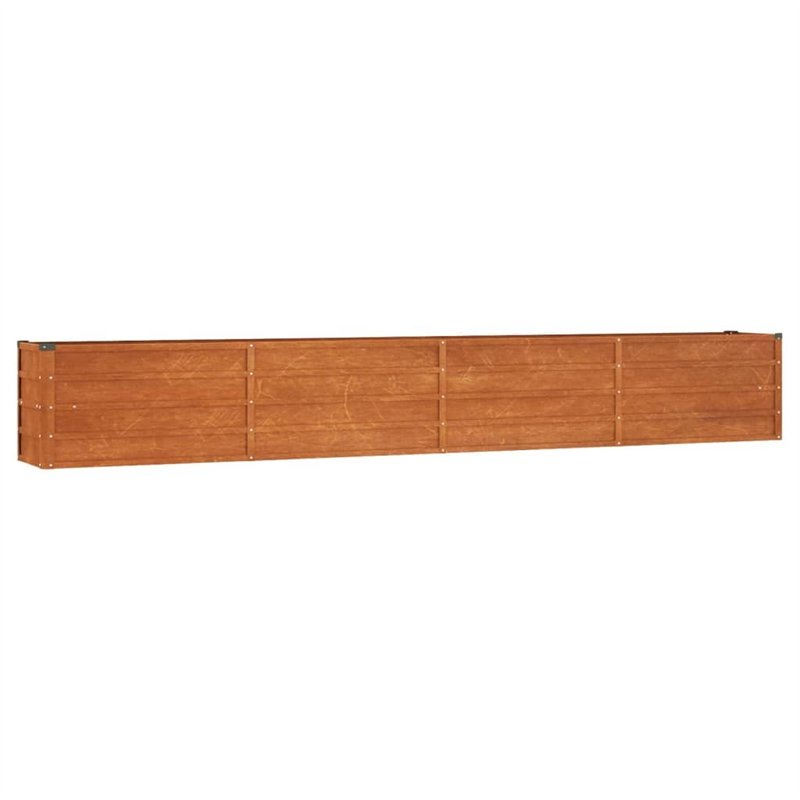 Lit surélevé de jardin, rouille, 320 x 40 x 45 cm, acier Corten