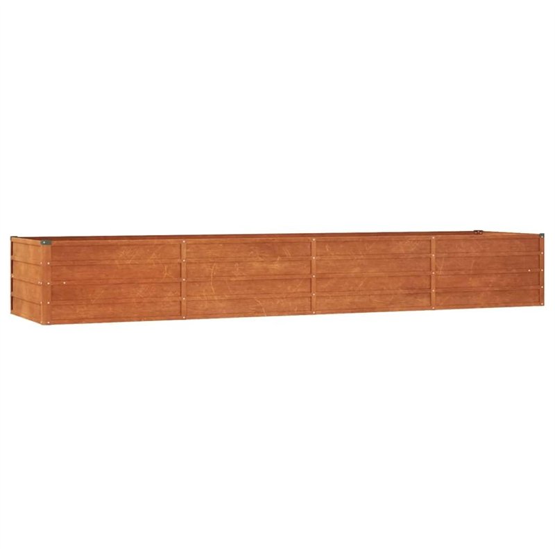 Bussandri Exclusive - Jardinière surélevée 320x80x45 cm acier corten rouillé