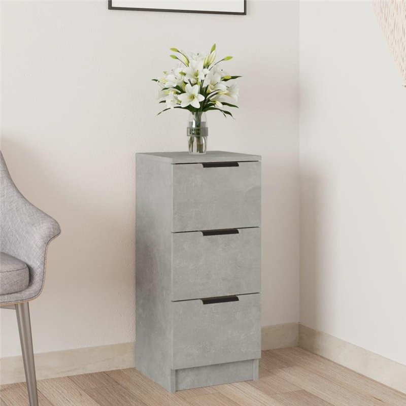Image secondaire de Credenza Grigio Cemento 30x30x70 cm in Legno Multistrato