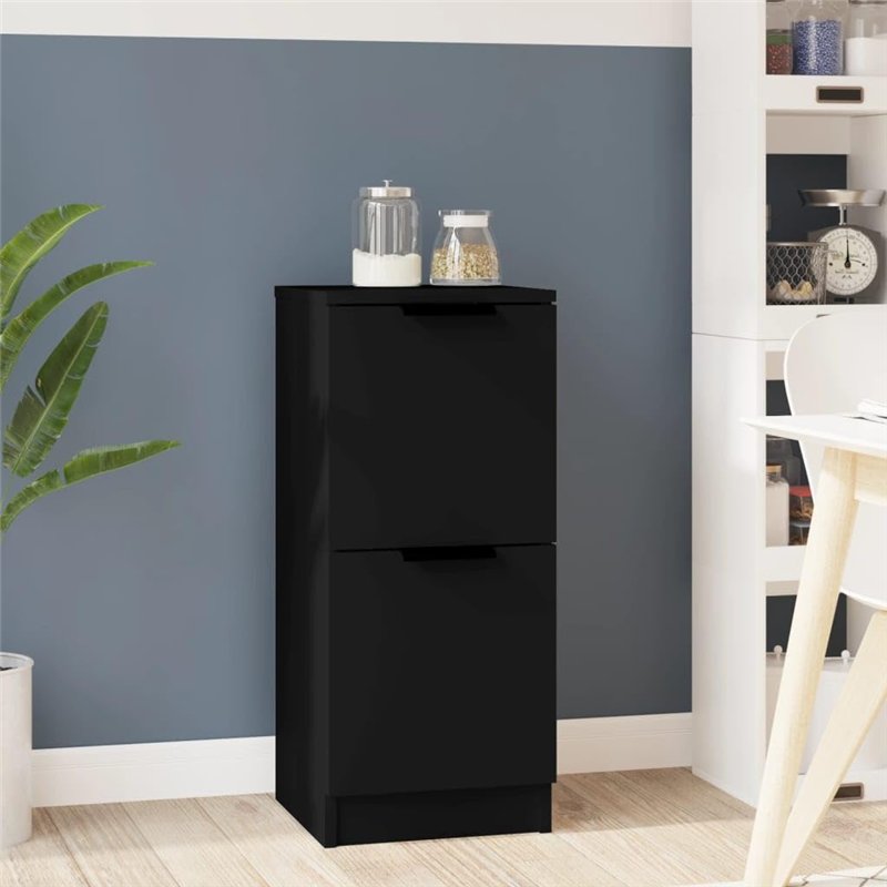 Image secondaire de Revera Buffet noir 30 x 30 x 70 cm en bois multicouche