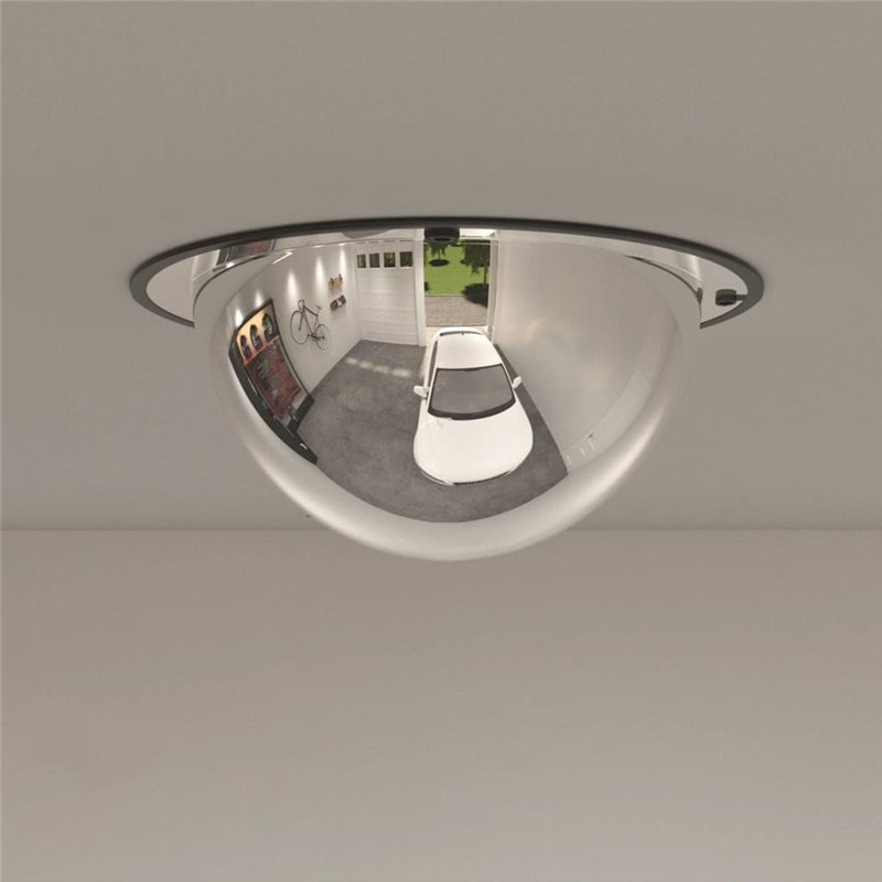 Image secondaire de vidaXL Miroir de Circulation en dôme intégral Ø40 cm Acrylique, rétroviseur, Miroir de Circulation Convexe, sécurité routière, r