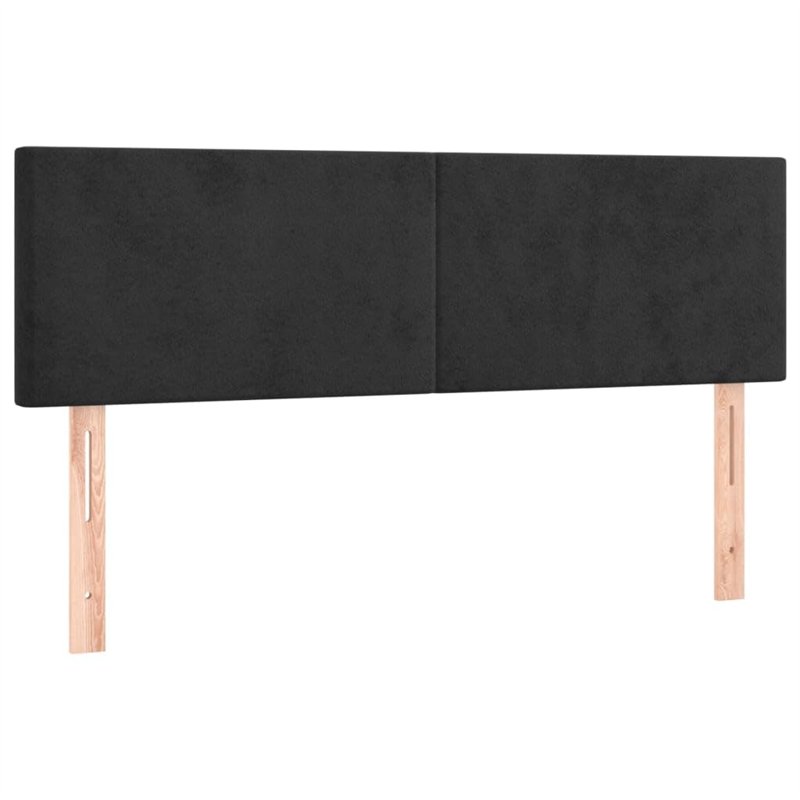 Têtes de lit 2 pcs Noir 72x5x78 88 cm Velours