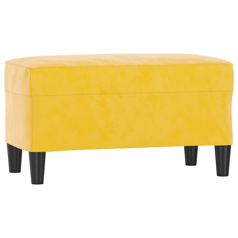 Bussandri Exclusive - Banc 70x35x41 cm velours jaune