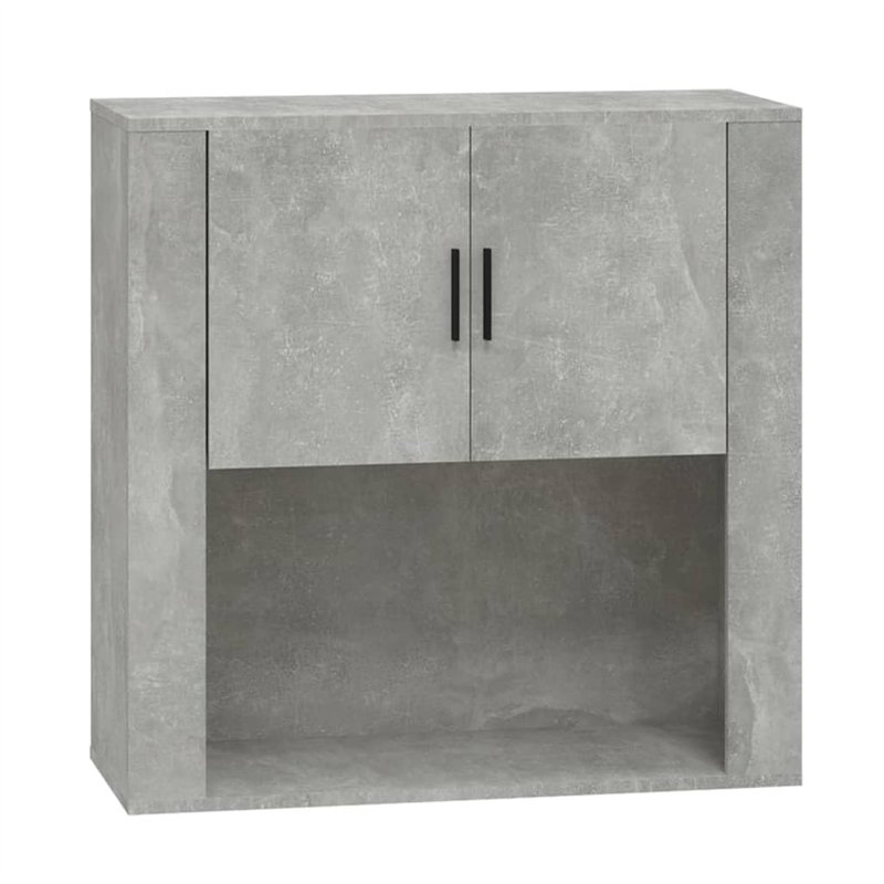 Image secondaire de Mobile a Parete Grigio Cemento 80x33x80 cm in Legno Multistrato