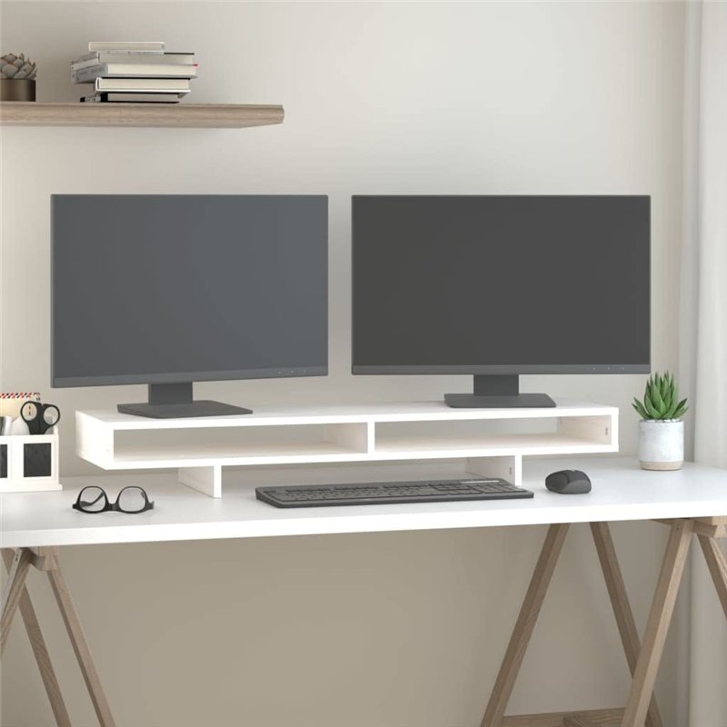 Image secondaire de vidaXL Support de moniteur d'intérieur pour bureau, salon, chambre à coucher, bureau, armoire de bureau, écran élévateur, meuble