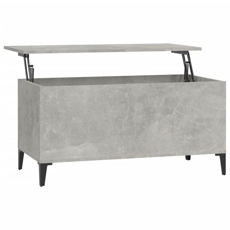 Image secondaire de Tavolino Salotto Grigio Cemento 90x44,5x45 cm Legno Multistrato