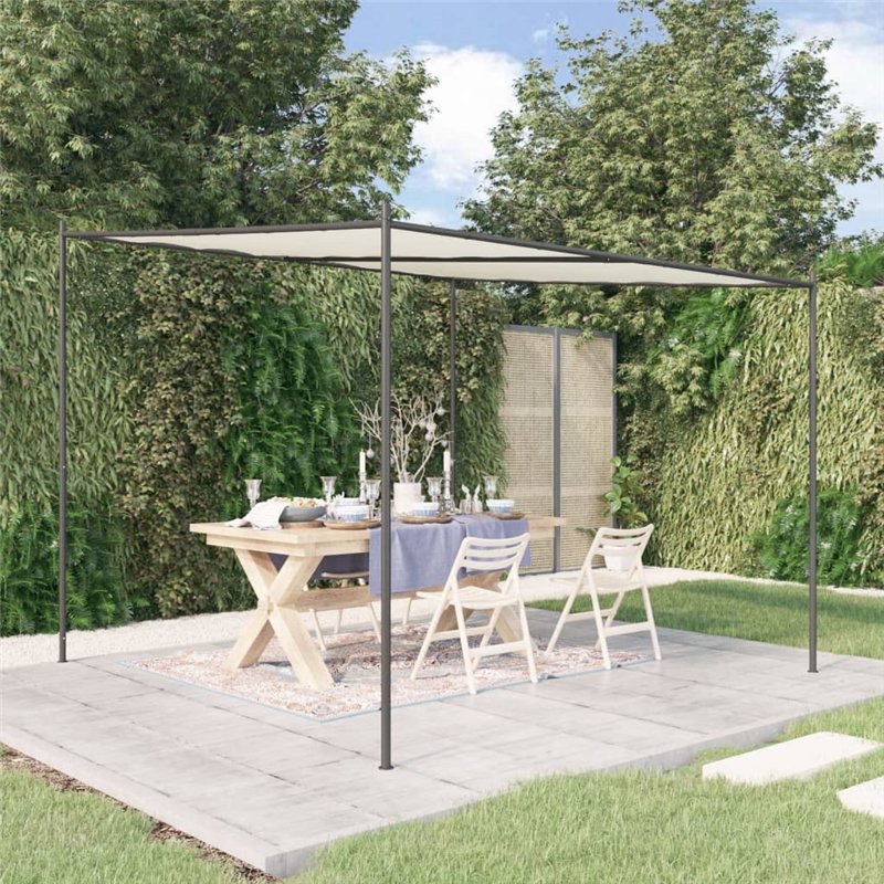 Image secondaire de vidaXL Belvédère Blanc 3x3 m 180 g/m² Tissu et Acier, auvent, abri à baldaquin, abri, Tente événementielle, belvédère à baldaqui