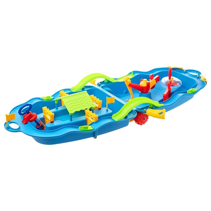 vidaXL Chariot de Loisirs Aquatique, Circuit d'eau avec Accessoires, Table de Jeu à Eau Repliée avec Poignée Jardin Terrasse, Po
