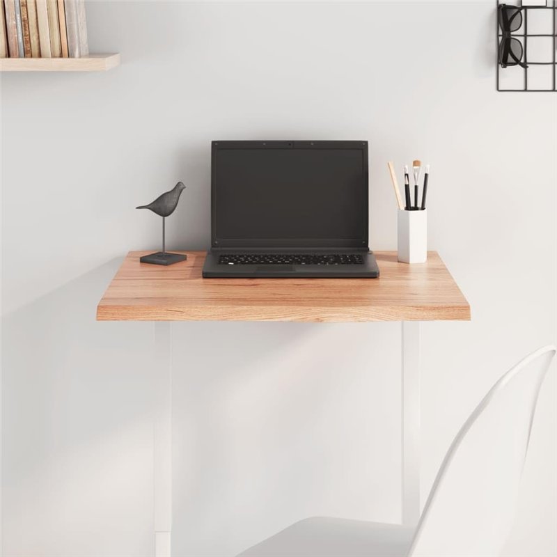 Image secondaire de vidaXL Dessus de table marron clair 60x50x2 cm bois chêne traité, dessus de table de remplacement, dessus de table basse, planch