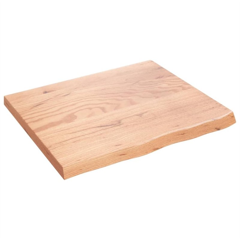 vidaXL Dessus de Table Marron Clair Bois chêne Massif traité, Dessus de Table de Remplacement, Dessus de Table Basse, Planche de
