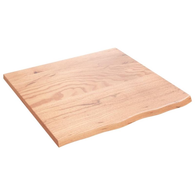vidaXL Dessus de Table Marron Clair 60x60x2 cm Bois chêne traité, Dessus de Table de Remplacement, Dessus de Table Basse, Planch