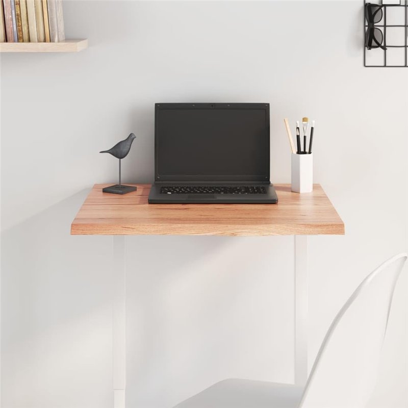 Image secondaire de vidaXL Dessus de Table Marron Clair 60x60x2 cm Bois chêne traité, Dessus de Table de Remplacement, Dessus de Table Basse, Planch