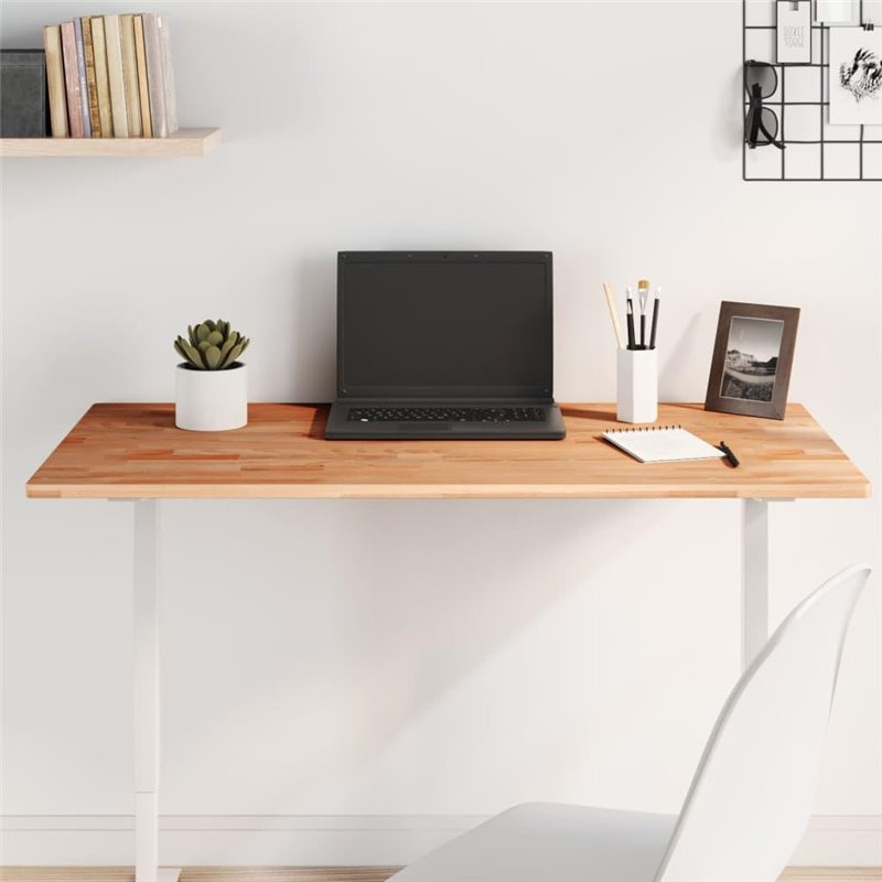 Image secondaire de vidaXL Dessus de Table, Plateau de Bureau, Dessus de Table de Remplacement Salle de Séjour, 100x50x1,5cm Rectangulaire Bois Mass