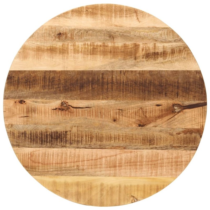 vidaXL Dessus de Table, Dessus de Table de Remplacement, Dessus de Rechange Salle à Manger, Ø 80x2,5 cm Rond Bois Massif de Mang