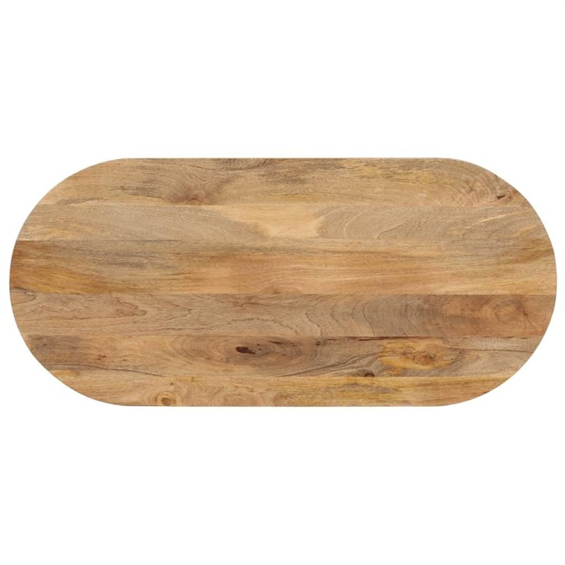 vidaXL Dessus de Table, Dessus de Table de Remplacement, Dessus de Rechange Salle à Manger, 80x40x2,5 cm Ovale Bois Massif de Ma