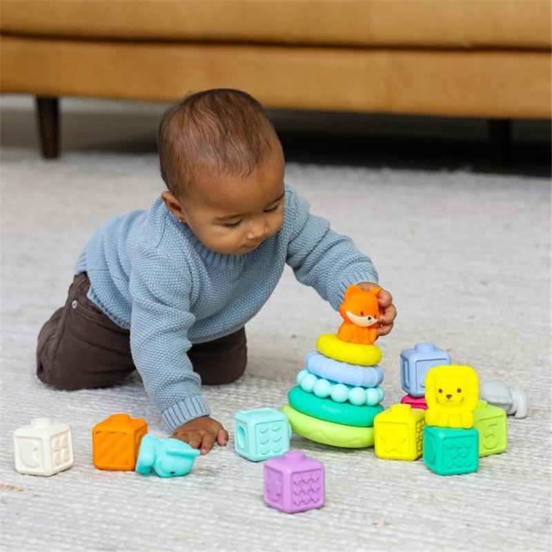 Image secondaire de Coffret de 20 pieces sensorielles - INFANTINO - 315222 - Empilables