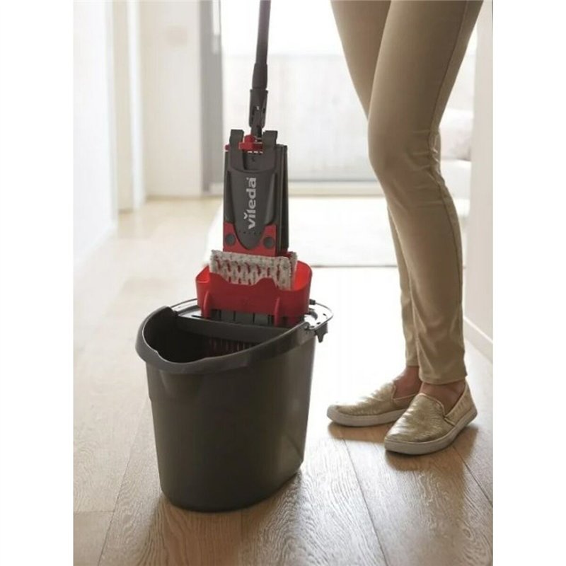 Image secondaire de Seau de Lavage Vileda Ultramax Noir Rouge Plastique 10 L 38 x 38 x 38 cm