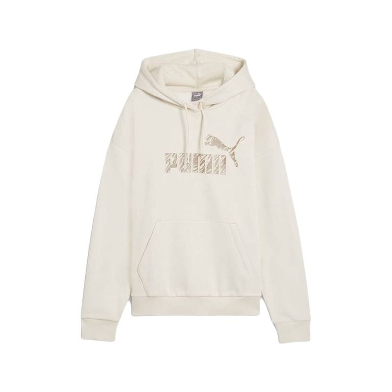 Sweat à capuche femme Puma Essentials+ Animal Fl Blanc