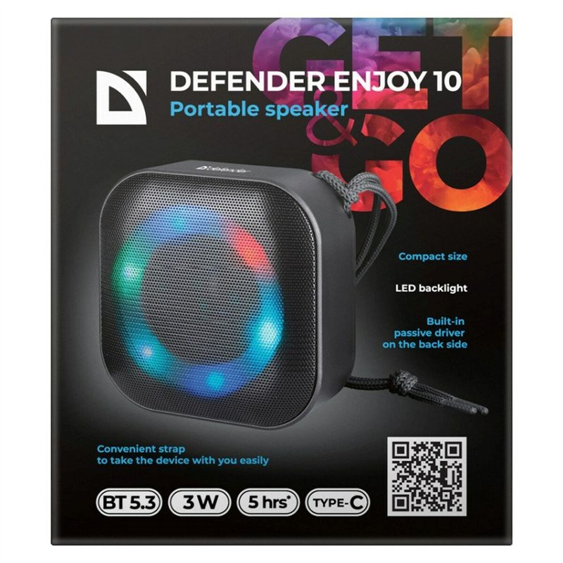 Image secondaire de Haut-parleurs bluetooth portables Defender 65009 Noir 3 W