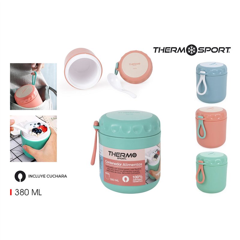 Image secondaire de Thermos pour aliments ThermoSport 380 ml 9 x 9 x 11,5 cm (12 Unités)