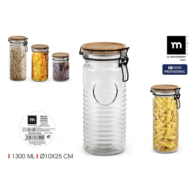 Image secondaire de Pot en verre La Mediterránea ACACIA 1,3 L (12 Unités)