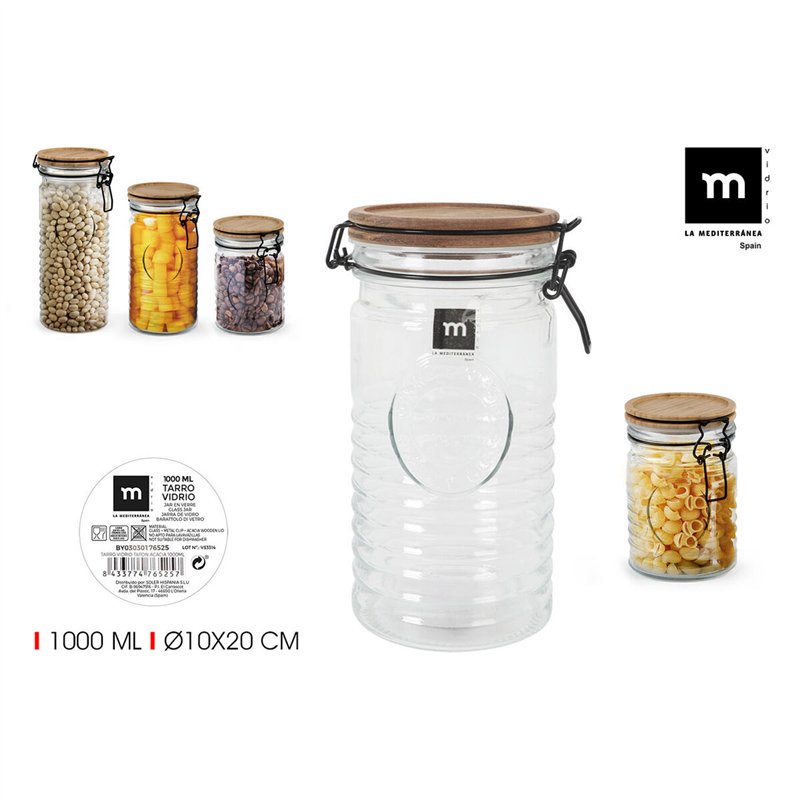 Image secondaire de Pot en verre La Mediterránea ACACIA 1 L (12 Unités)
