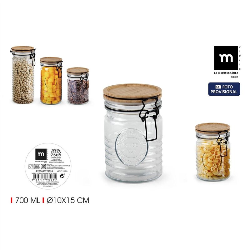 Image secondaire de Pot en verre La Mediterránea ACACIA 0.7 L (12 Unités)