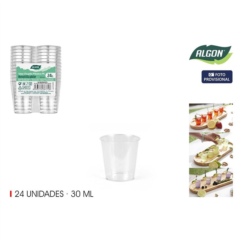 Image secondaire de Verre à liqueur Algon Ø 4 cm 30 ml 24 Pièces (24 Unités)