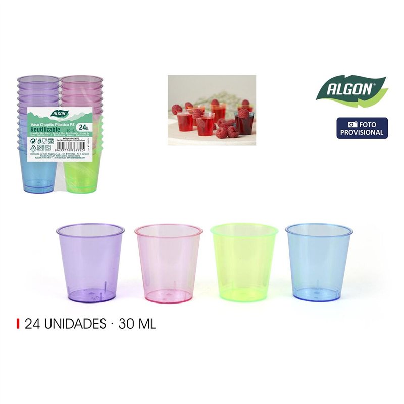 Image secondaire de Verre à liqueur Algon Ø 4 cm 30 ml 24 Pièces (24 Unités)
