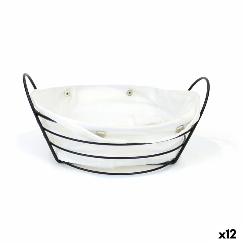 Corbeille à Pain My Bar Blanc Métal 26 x 23,5 x 11,2 cm (12 Unités)