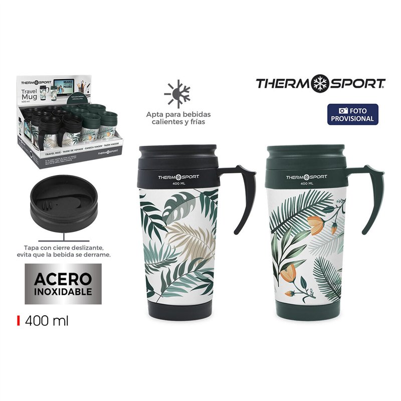 Image secondaire de Tasse Thermos avec Couvercle ThermoSport 400 ml 0,4 l (12 Unités)