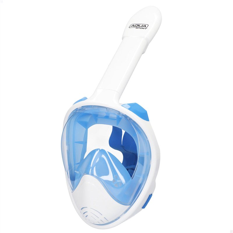 Image secondaire de Masque de plongée avec Support pour Caméra de Sport AquaSport Bleu Blanc (4 Unités)