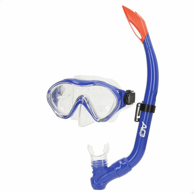 Image secondaire de Masque de Plongée avec Tube AquaSport Bleu Rose (6 Unités)