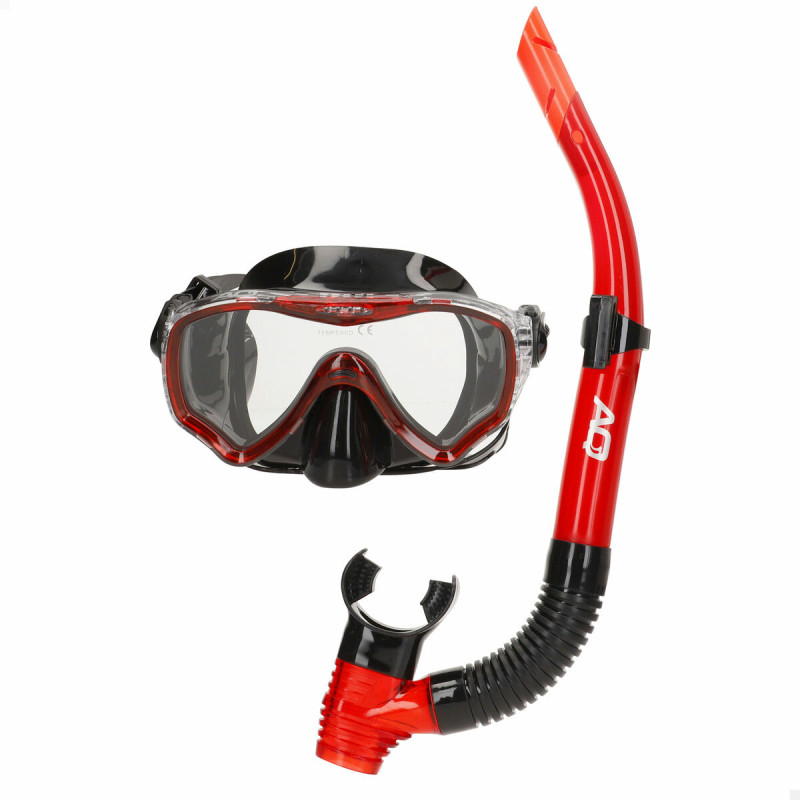 Image secondaire de Masque de Plongée avec Tube AquaSport Bleu Rouge (6 Unités)