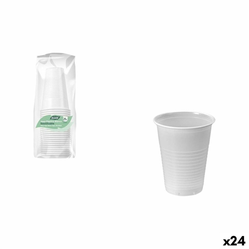 Set de Verres Algon Blanc 220 ml 25 Pièces (24 Unités)