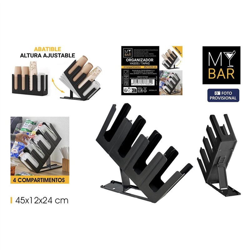 Image secondaire de Support pour Ustensiles de Cuisine My Bar 45 x 12 x 24 cm (6 Unités)