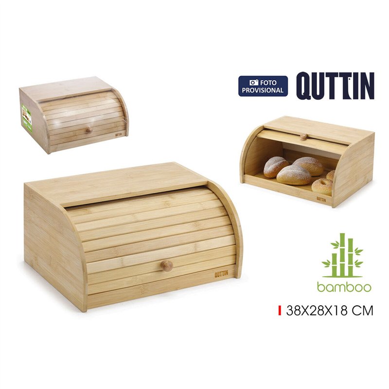 Image secondaire de Corbeille à Pain Quttin Bambou 38 x 28 x 18 cm (4 Unités)