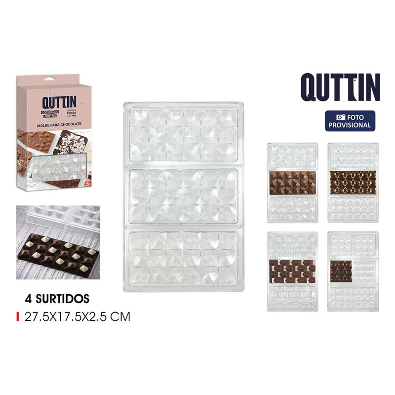Image secondaire de Moule à pâtisserie Quttin CHOCOLATE 27,5 x 17,5 x 2,5 cm (12 Unités)