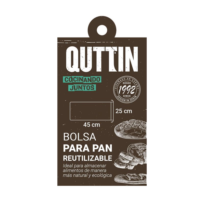 Image secondaire de Ensemble de sac alimentaire réutilisable Quttin Bread 25 x 45 cm (24 Unités)