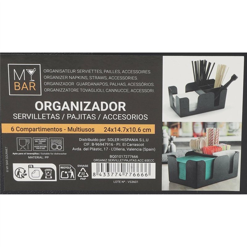 Image secondaire de Support pour Ustensiles de Cuisine My Bar 24 x 14,7 x 10,6 cm (6 Unités)