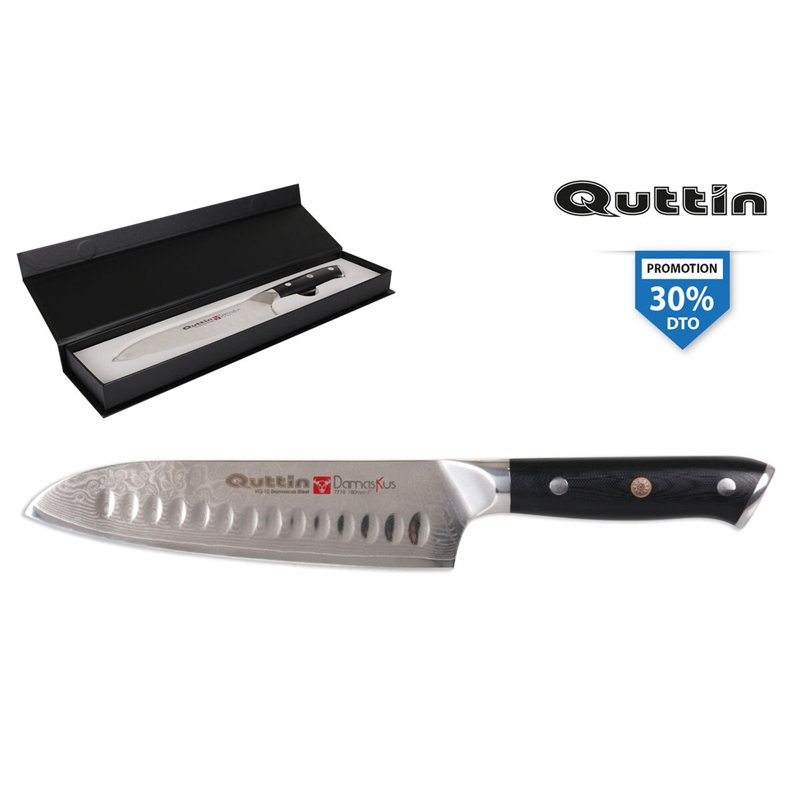 Image secondaire de Couteau Santoku Quttin 18 cm (2 Unités)