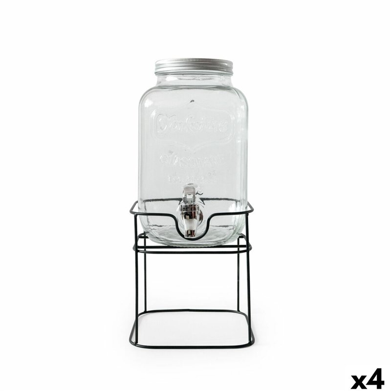 Distributeur de boissons La Mediterránea Rustik Métal verre 4 L 17 x 17 x 30,5 cm (4 Unités)